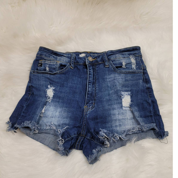 KanCan Pants - KanCan Distressed Frayed Hem Jean Shorts 28